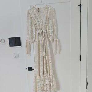 FARM Rio Cream Maxi Dress